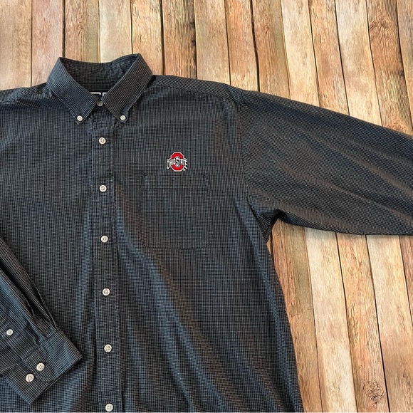Ohio State University men’s long sleeve plaid button down shirt | size large - Picture 11 of 11